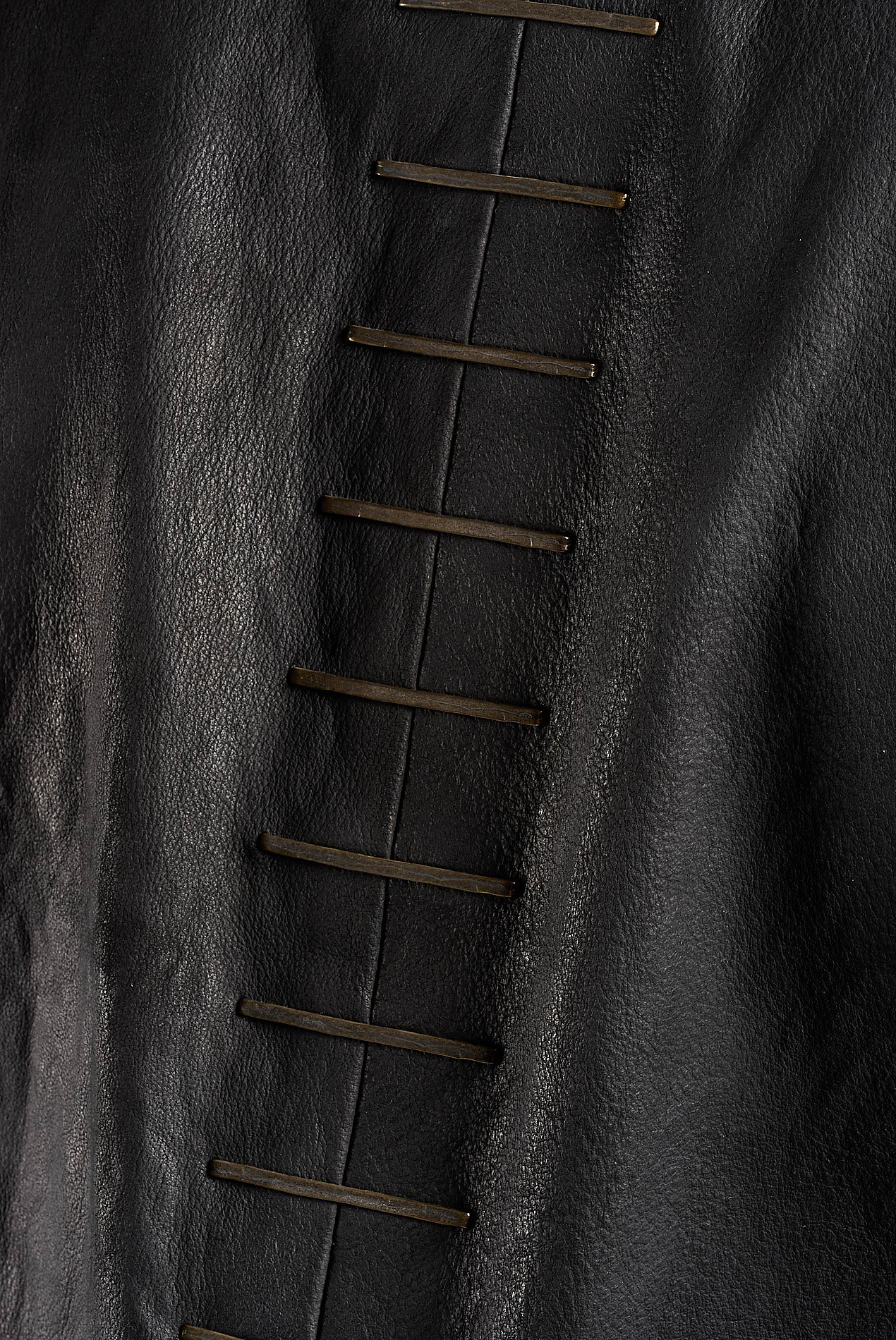 DANIELE BASTA LEATHER AND SILVER JACKET 